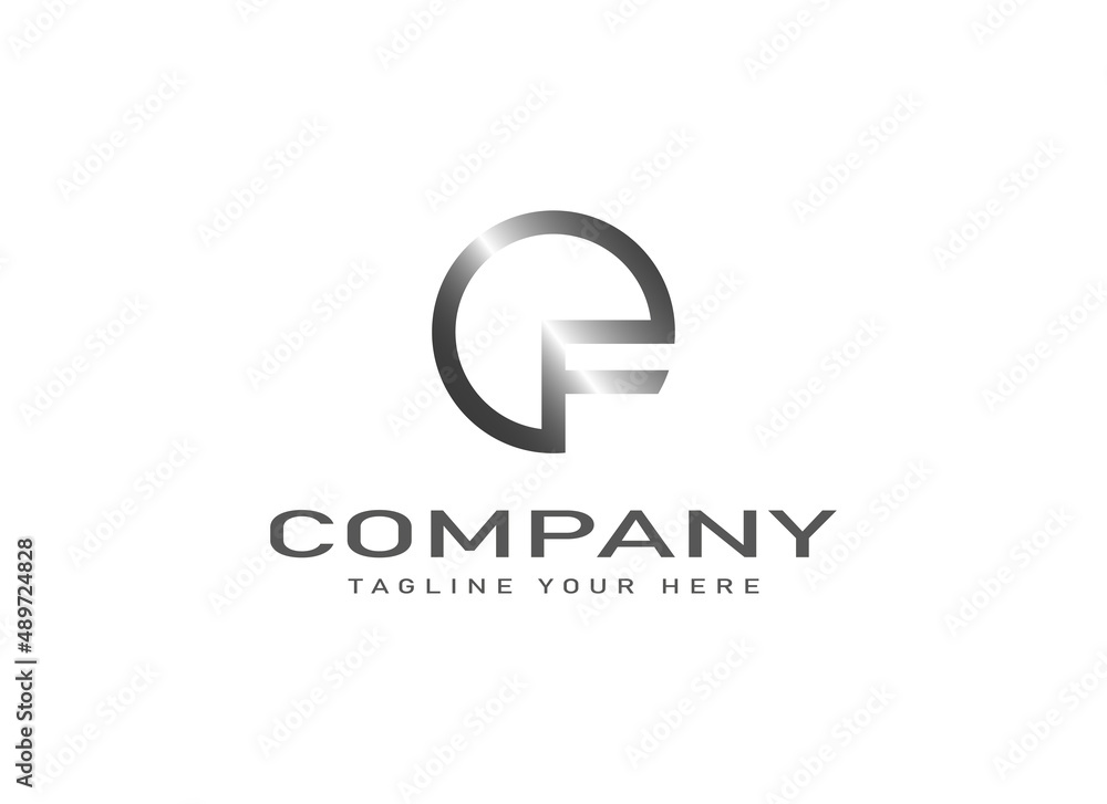 Abstract Initial Letter F Logo. Geometric Circle With Letter F Isolated on Black Background. Suitable For Business and Branding Logos. Flat Design Vector Template Elements Abstract Initial Letter F Logo. Geometric Circle With Letter F Isolated on Black Background. Suitable For Business and Branding Logos. Flat Design Vector Template Elements