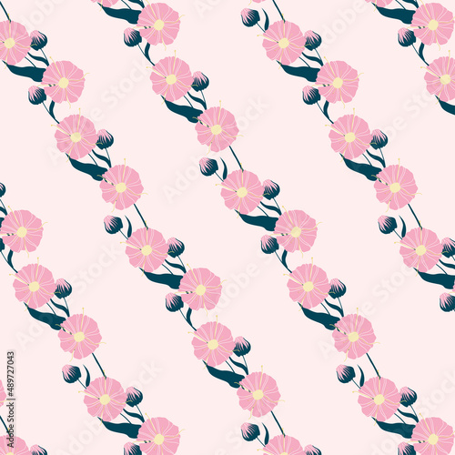 flowers beautiful pattern background, great for wrapping paper, banner, textile, wallpaper. cartoon vector illustrations	
