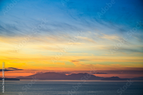 Sunset over the San Juan Islands In The Pacific Northwest