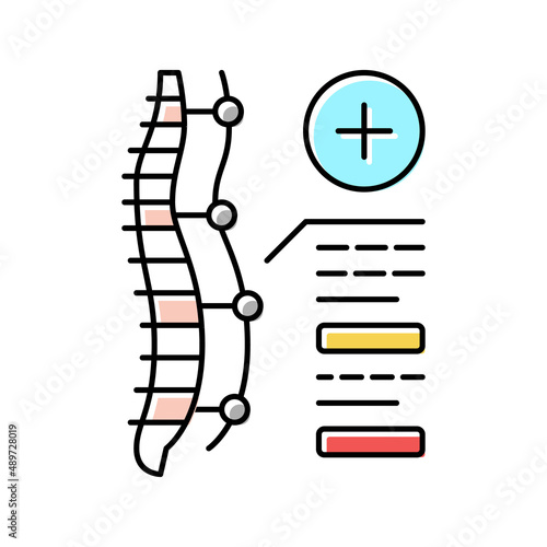 spine stabilization and reconstruction color icon vector illustration