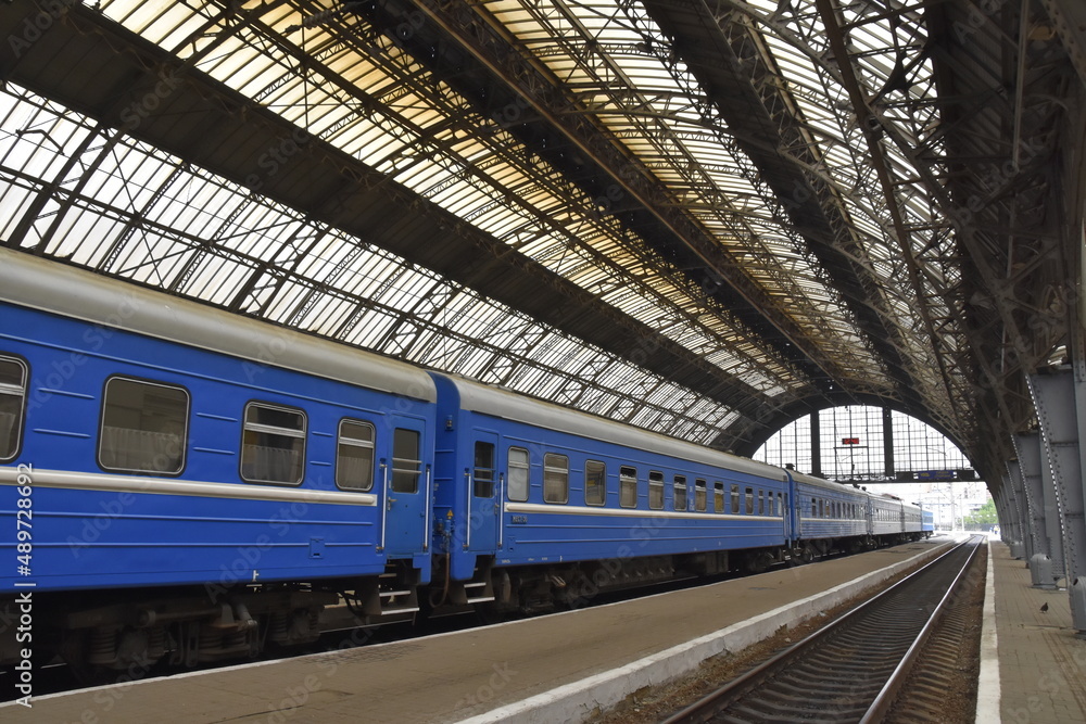 Ukraine, Lviv, November 30, 2021, main station, rail transport, before the armed conflict of Russia,

