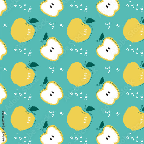 Apple background pattern vector isolated