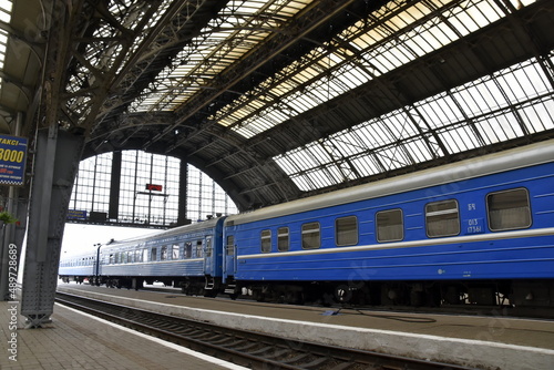 Ukraine, Lviv, November 30, 2021, main station, rail transport, before the armed conflict of Russia,