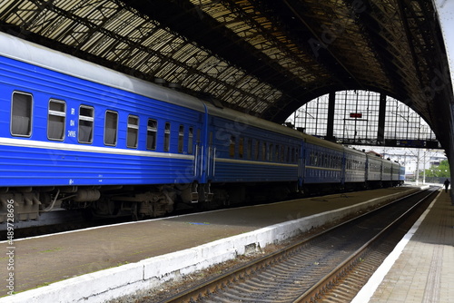 Ukraine, Lviv, November 30, 2021, main station, rail transport, before the armed conflict of Russia,