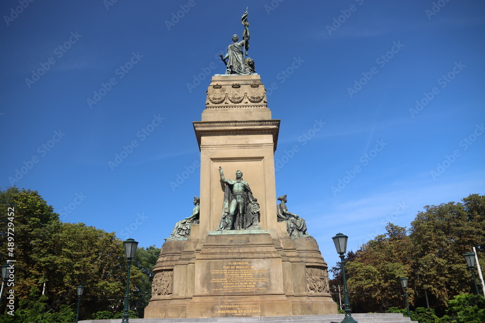 Statue of Willem I of Orange at Plein 1813 in the Hague