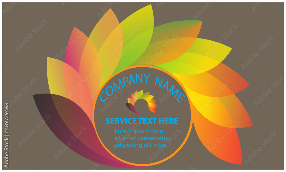 Obraz premium flowers type in logo design 