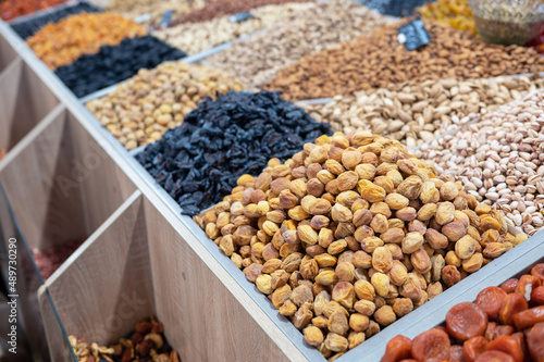Dried fruits and nuts on lo...