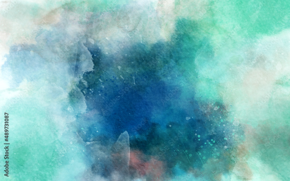 Fototapeta premium Hand painted watercolor background. Watercolor wash. Abstract painting.