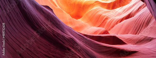 Antelope Canyon Arizona, USA - beautiful background walls with different colors.