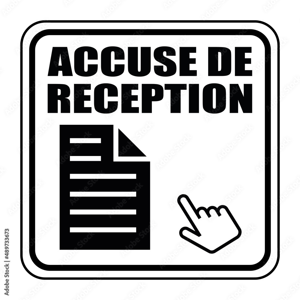 Logo accusé de réception. Stock Vector Adobe Stock