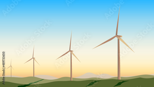 wind turbines farm