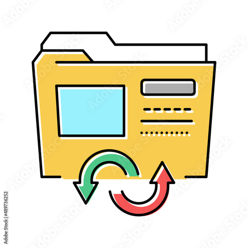 files converter color icon vector illustration