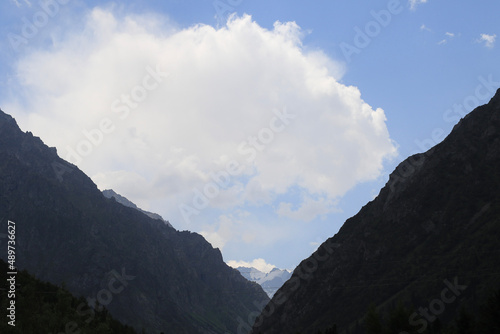 clouds over the mountains