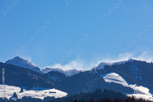 Allgäu - berge - Windig - Winter - Schneeverwehungen