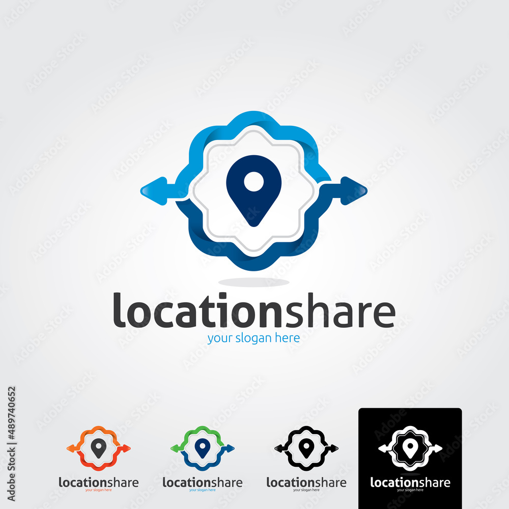 Locution share logo template - vector