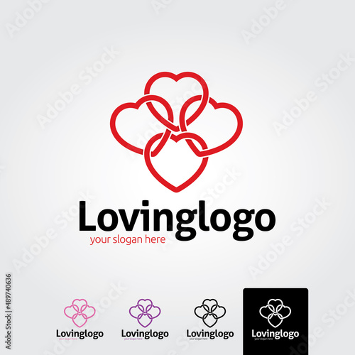 Loving logo template - vector