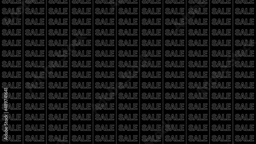 Discount on holiday and seasonal sales. Promotional offer. Sale for Black Friday. Advertising animation for website, social media posts, stories. Seamless looping. Motion design. Kitnetic typography.