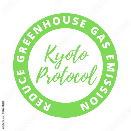 Kyoto protocol symbol icon illustration photo