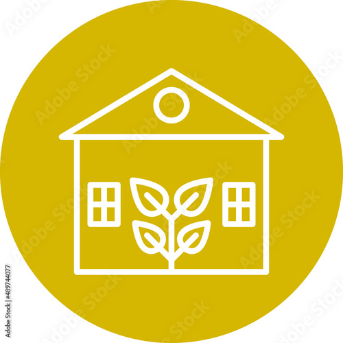 Eco House Icon Style