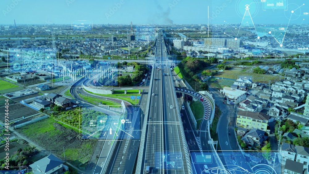 Fototapeta premium 交通とテクノロジー