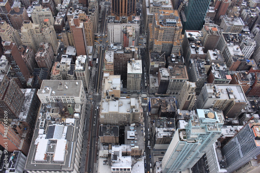 Fototapeta premium view of the city from above