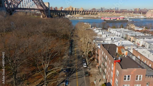 Aerial View of Ditmars Street Neighborhood Next to Astoria Park - Part 2 photo