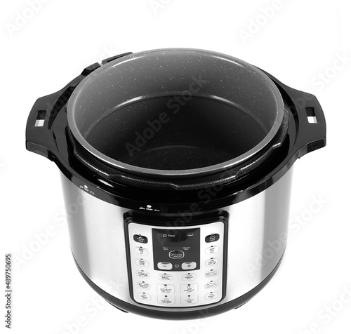 electric cooker on white background