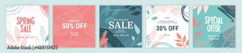 Social media sale banners design. Vector illustration templates suitable for web banners, social media posts, mobile app, internet ads.