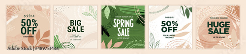 Social media sale banners design. Vector illustration templates suitable for web banners, social media posts, mobile app, internet ads.