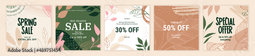 Social media sale banners design. Vector illustration templates suitable for web banners, social media posts, mobile app, internet ads.
