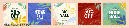 Social media sale banners design. Vector illustration templates suitable for web banners, social media posts, mobile app, internet ads.