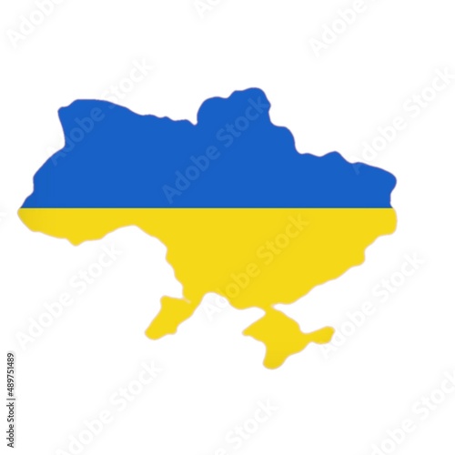 High quality color map of Ukraine