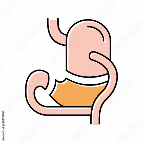 bdp bariatric color icon vector illustration