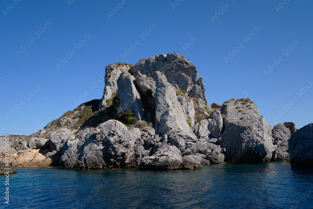 rocks on the small island of Kastri near Kefalos town, Kos island (Greece)