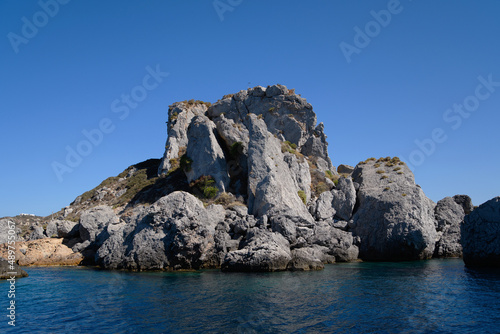 rocks on the small island of Kastri near Kefalos town, Kos island (Greece)