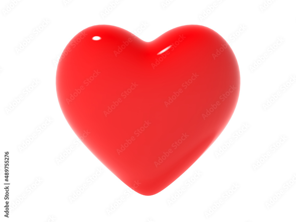Pink red heart glossy shape isolated on white background with clipping path. Object. Pink red heart glossy shape isolated on white background with clipping path. Object.