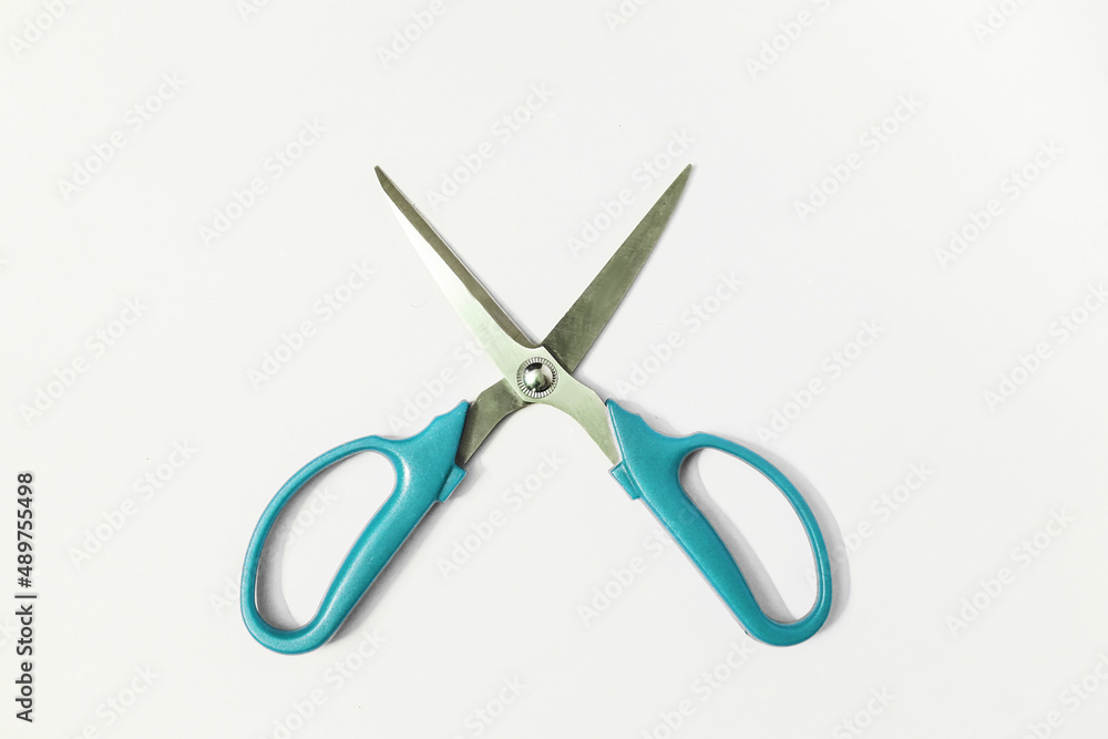 Blue Scissors on white Background Isolated Tool 7 Blue Scissors on white Background Isolated Tool 7
