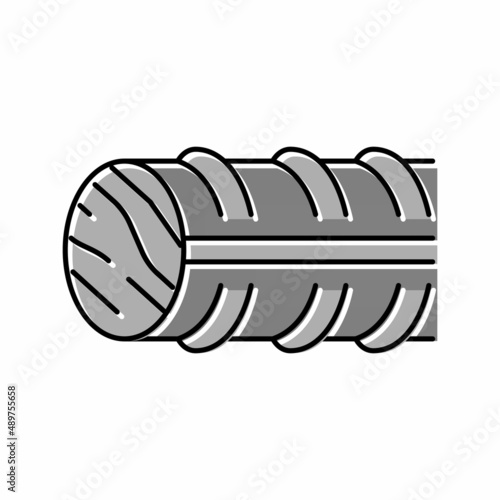 basalt rebar color icon vector illustration