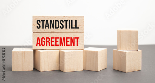 Financial concept about STANDSTILL AGREEMENT with inscription on the piece of paper.