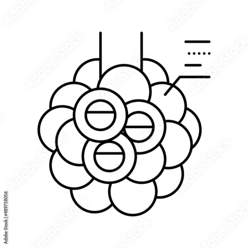 chronic obstructive pulmonary disease line icon vector illustration