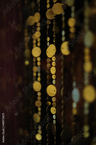 Gold doorway beads