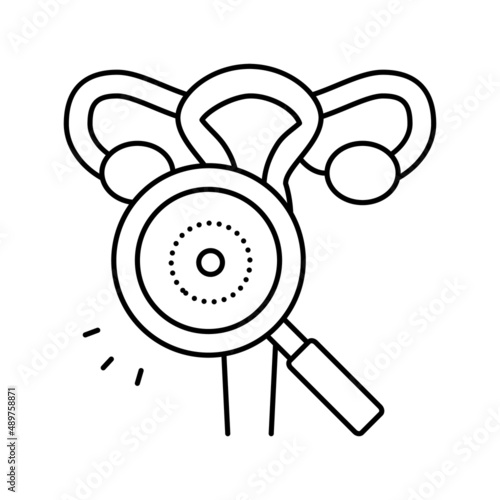 ovarian bleeding line icon vector illustration sign