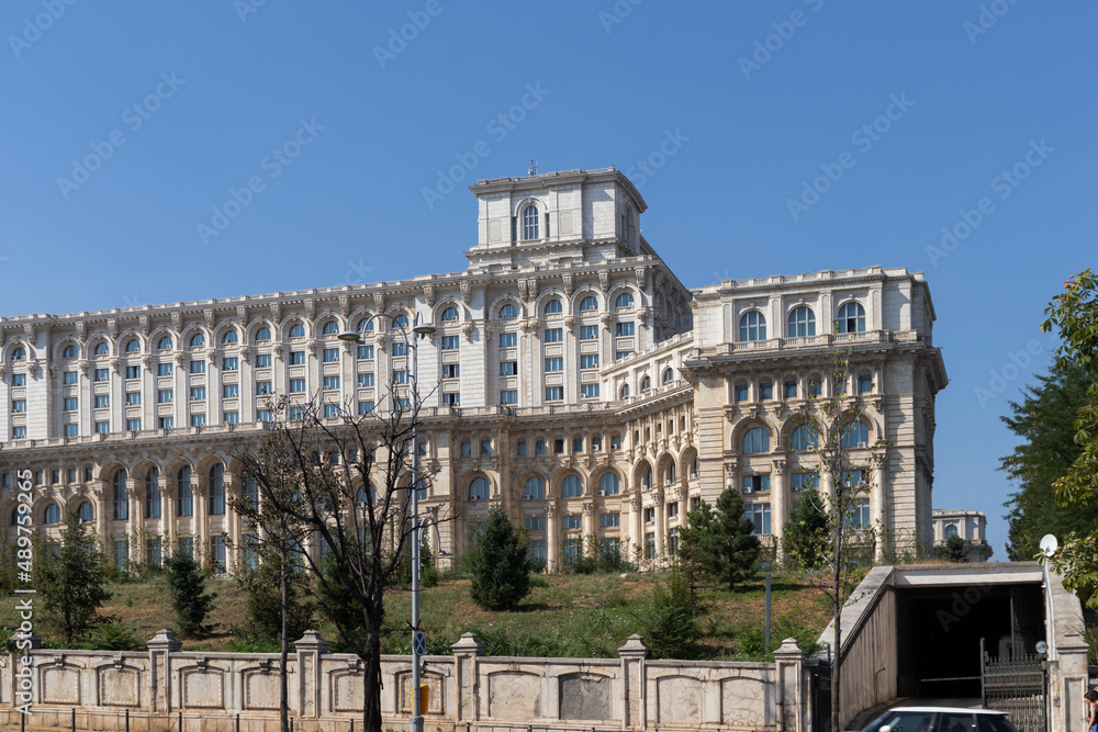 The Palace of the Parliament in city of Bucharest, Romania