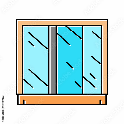 wardrobe mirror color icon vector illustration