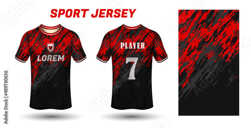 Sport jersey design fabric textile template