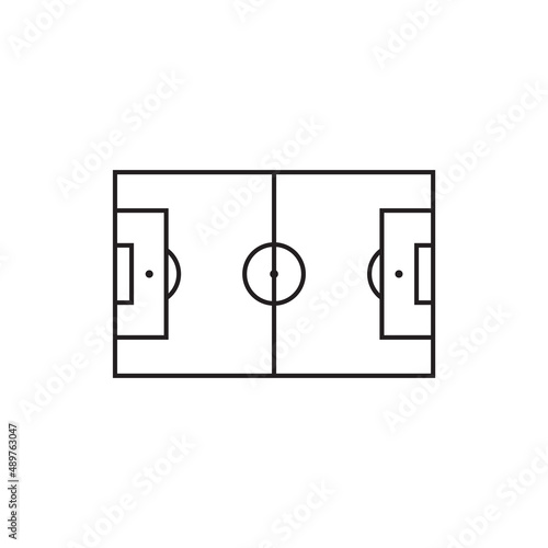 soccer field icon vector isolated on white background.