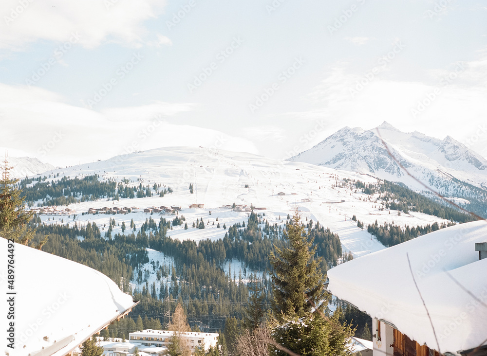 Ausblick aus Hütte in Südtirol