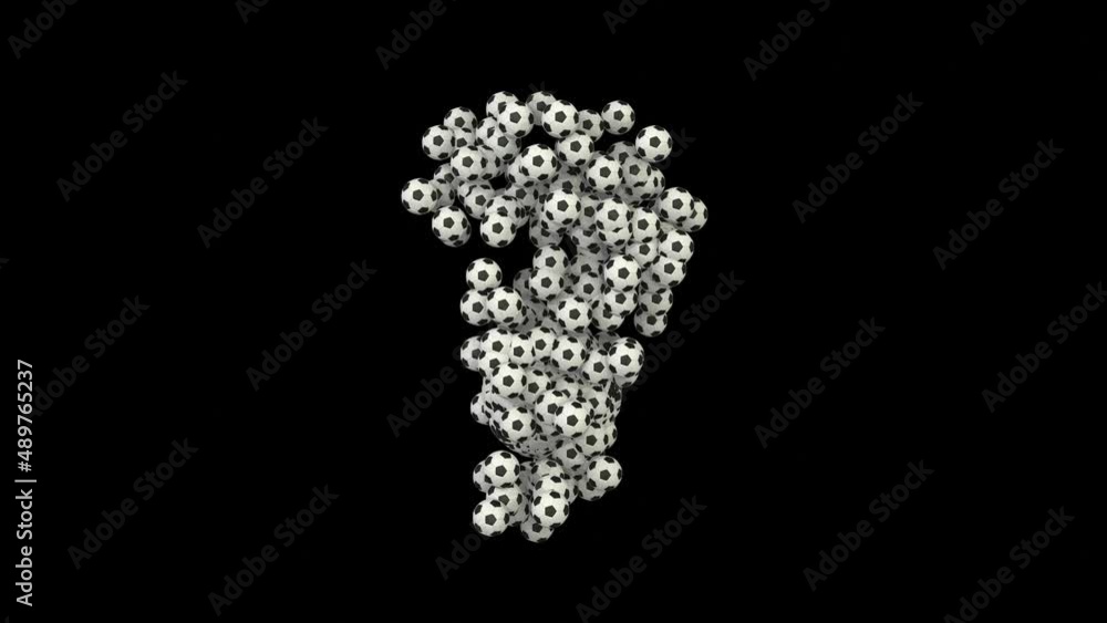 Animation of Morphing Soccer Balls / Footballs - Question Mark Animation of Morphing Soccer Balls / Footballs - Question Mark
