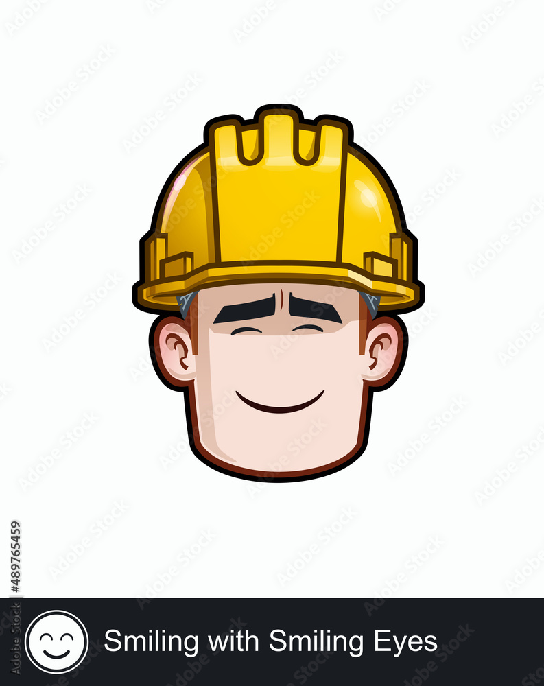 Construction Worker - Expressions - Positive n Smiling - Smiling with Smily Eyes Construction Worker - Expressions - Positive n Smiling - Smiling with Smily Eyes