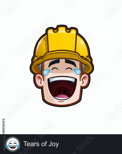 Construction Worker - Expressions - Positive n Smiling - Tears of Joy